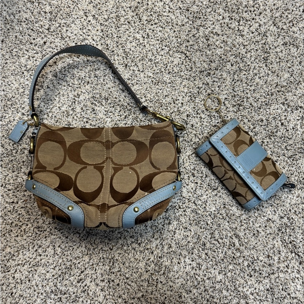 👜 Mini Coach Purse + Matching Wallet 👜